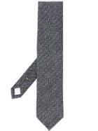 Eton Floral Embroidered Tie - Black