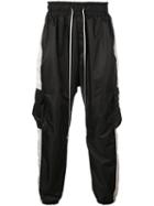 Daniel Patrick Cargo Parachute Track Pants - Black