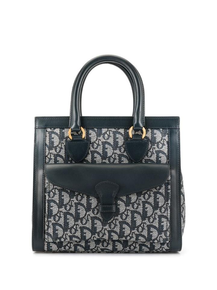 Christian Dior Pre-owned Trotter Pattern Tote - Grey