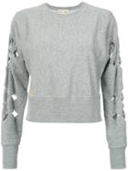Andrea Bogosian Embroidered Destroyed Sweatshirt - Grey