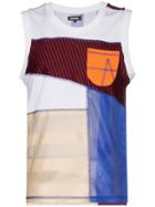 Ahluwalia Mixed Print Logo Vest - Blue