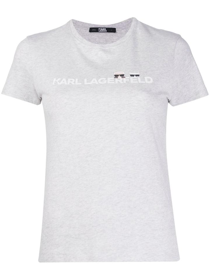 Karl Lagerfeld Short Sleeve Logo T-shirt - Grey