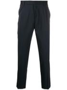Hydrogen Pleated Slim Fit Tailored Trousers - Blue