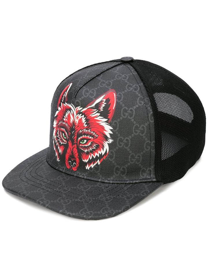 Gucci Gg Fox Cap - Black