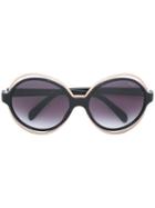 Emilio Pucci - Round Shaped Sunglasses - Women - Acetate/metal (other) - One Size, Black, Acetate/metal (other)