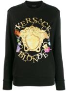 Versace Medusa Motif Graphic Print Sweatshirt - Black