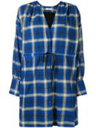 Roseanna - Check Wrap Dress - Women - Cotton - S, Blue, Cotton