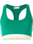 Red Valentino Block Colour Crop Top - Green