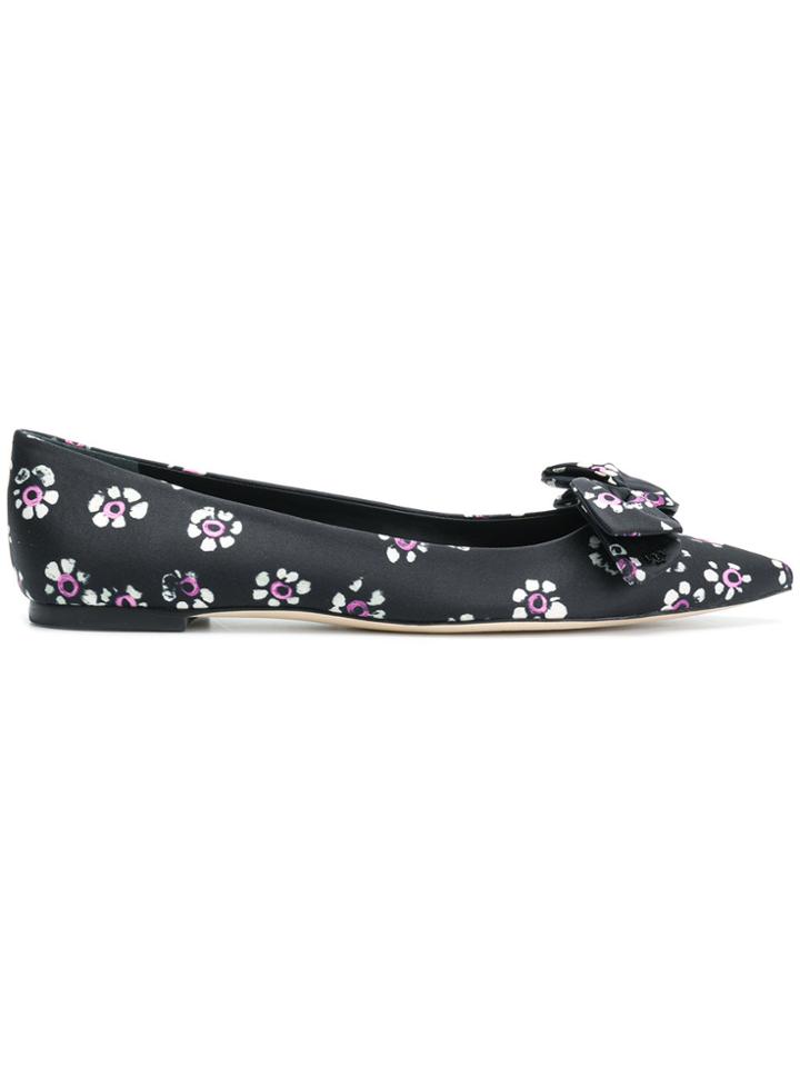 Tory Burch Rosalind Floral Ballet Flats - Black