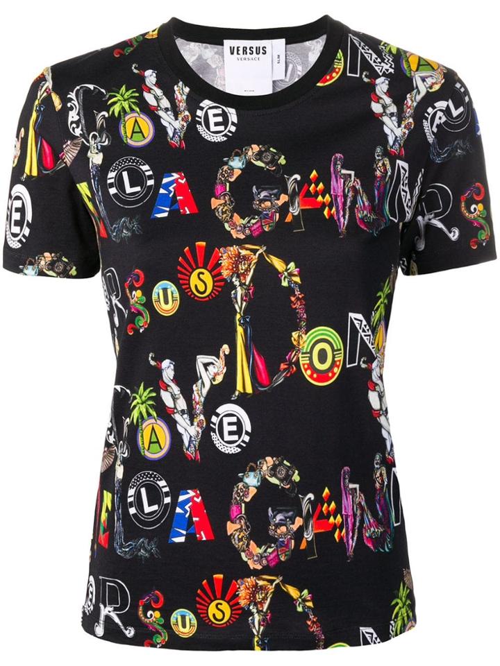Versus All Over Print T-shirt - Black