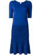 Armani Collezioni Pleated Skirt Knit Dress