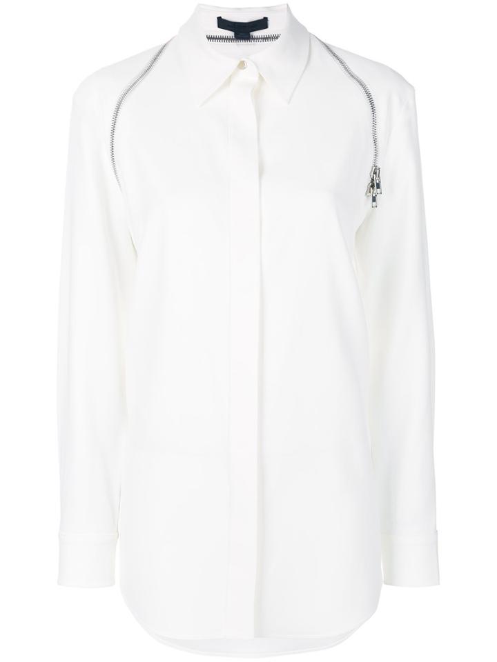 Alexander Wang Zipper Detail Button Down Shirt - White