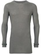 Rick Owens - Ribbed Jumper - Men - Virgin Wool - L, Grey, Virgin Wool