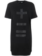 Love Moschino Embellished Sweatshirt Dress - Black