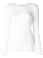Fabiana Filippi Embellished Neckline Fitted Sweater - White