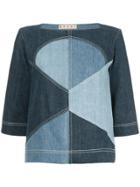 Marni Patchwork Top - Blue