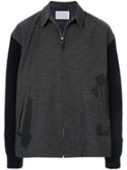 Kolor Knitted Sleeve Overshirt Jacket - Grey
