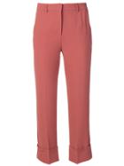 L'autre Chose Cuffed Cropped Trousers - Pink