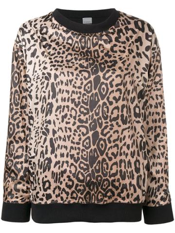 Pinko Pinko C-clique Leopard Print Sweatshirt - Black