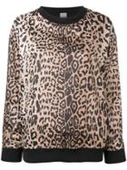 Pinko Pinko C-clique Leopard Print Sweatshirt - Black
