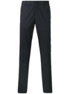 Incotex Cropped Tapered Trousers, Men's, Size: 52, Blue, Cotton/spandex/elastane