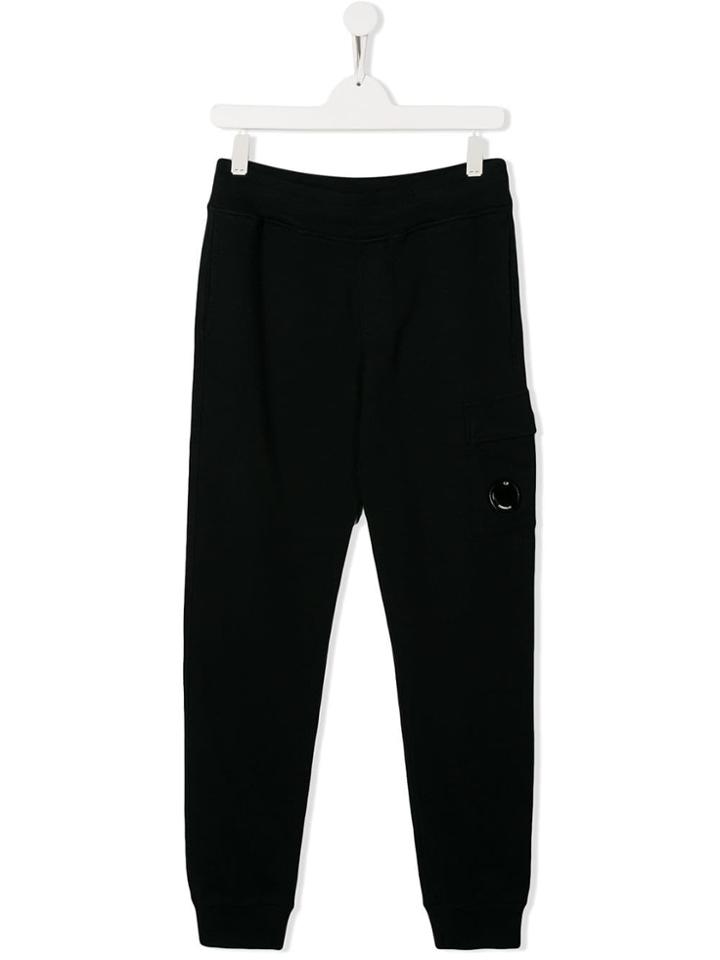 Cp Company Kids Jersey Jogger-style Sweatpants - Black