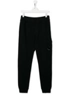 Cp Company Kids Jersey Jogger-style Sweatpants - Black