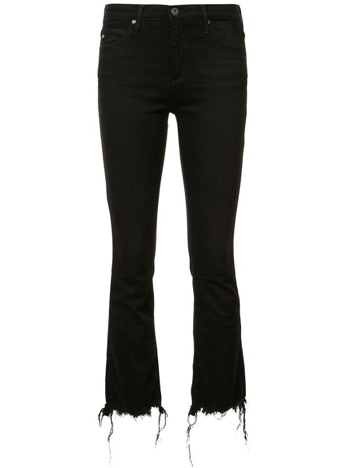Ag Jeans Cropped Jeans, Women's, Size: 31, Black, Cotton/spandex/elastane