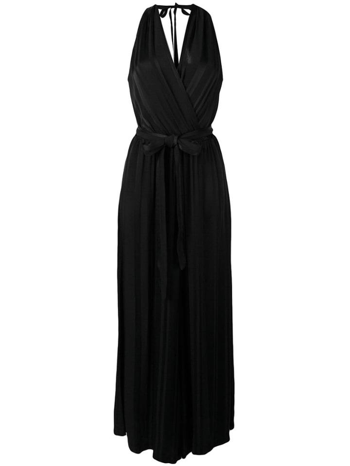 Raquel Allegra Halterneck Maxi Dress - Black