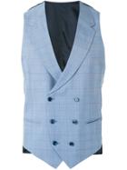 Caruso Grid Waistcoat - Grey