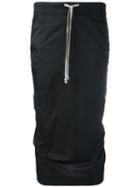 Rick Owens Drkshdw Drawstring Skirt, Women's, Size: Small, Black, Polyamide