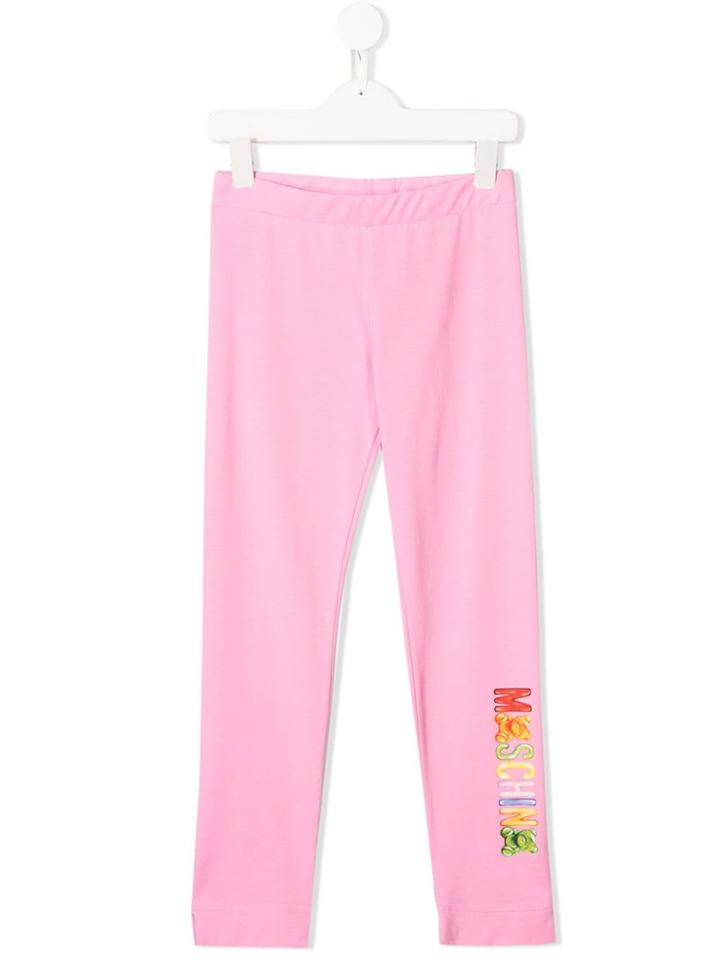 Moschino Kids Teen Jelly Logo Leggings - Pink