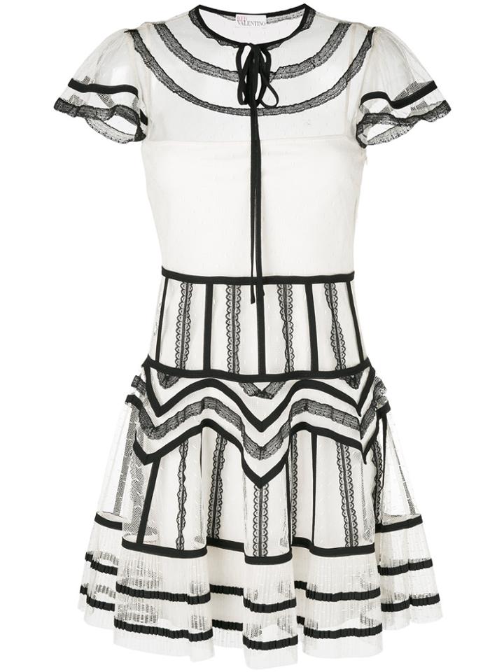 Red Valentino Lace Patterned Trim Dress - Nude & Neutrals