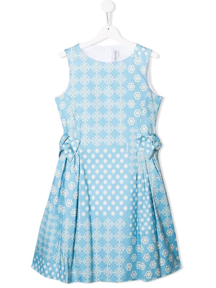 Simonetta Knot Detail Dress - Blue
