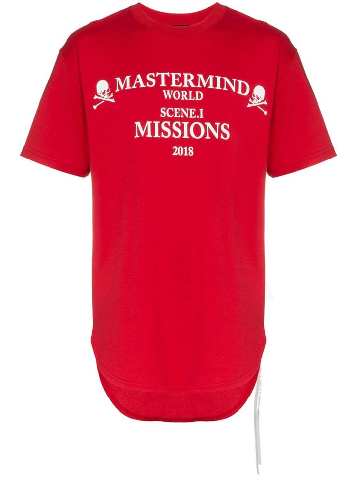 Mastermind Japan Missions Logo Cotton T-shirt - Red