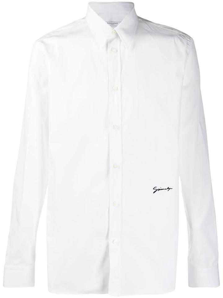 Givenchy Logo Embroidered Shirt - White