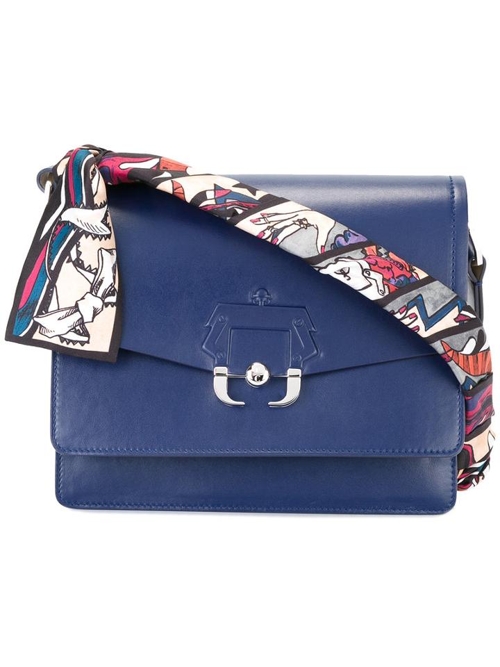Paula Cademartori Twiggy Shoulder Bag, Women's, Blue, Calf Leather