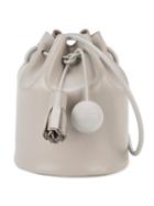 Building Block - Mini Bucket Shoulder Bag - Women - Leather - One Size, Women's, Grey, Leather