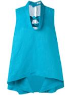 Delpozo Knot Detail Top - Blue