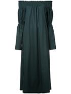 H Beauty & Youth Off Shoulder Jumpsuit, Women's, Green, Cotton