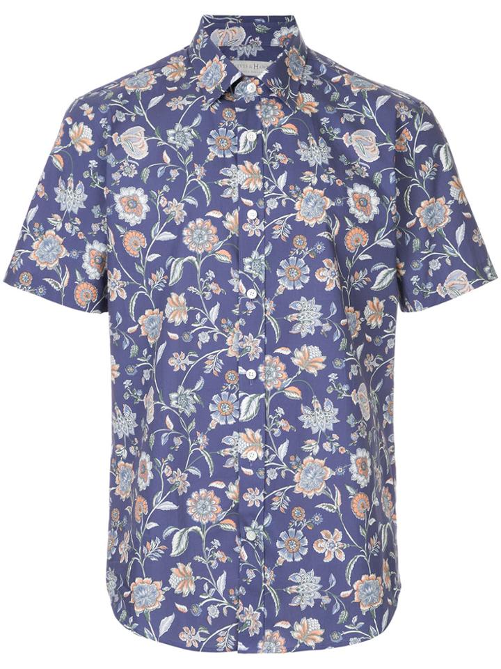 Gieves & Hawkes Floral Print Shirt - Blue
