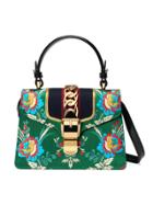 Gucci Sylvie Floral Jacquard Mini Bag - Green
