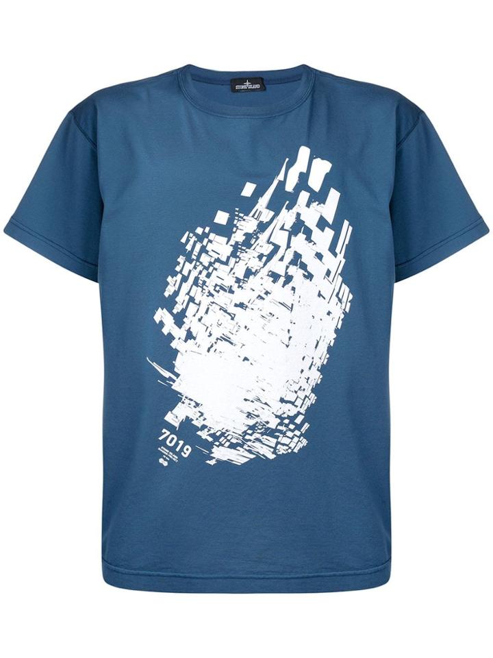 Stone Island Shadow Project Graphic Print T-shirt - Blue