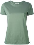 Vince - Round Neck T-shirt - Women - Supima Cotton - L, Green, Supima Cotton