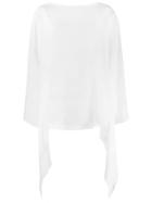 Alberta Ferretti Draped Details Blouse - White