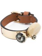 Marni Embellished Bracelet, Women's, Brown, Leather