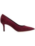 Casadei Pointed Toe Mid Heel Pumps - Red