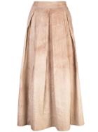 Uma Wang A-line Shape Skirt - Brown