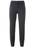 Brunello Cucinelli Pinstriped Tailored Trousers, Women's, Size: 38, Blue, Nylon/polyester/spandex/elastane/polyester
