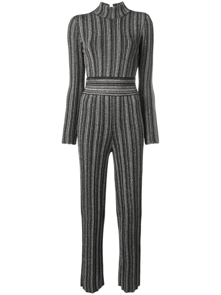 Antonino Valenti Striped Fitted Jumpsuit - Black